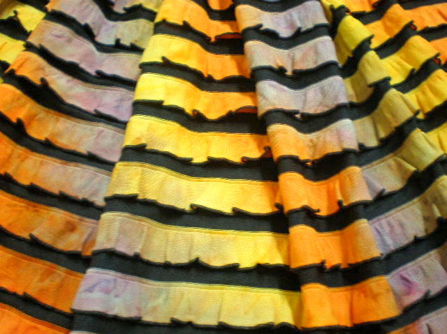 1.Orange-Yellow-Lilac Tie Dye Ruffles